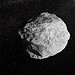 Representação gráfica do asteroide 2024 YR4: pedregulho foi detectado pelos cientistas, pela primeira vez, no fim do ano passado - (crédito: Divulgação/ESA)