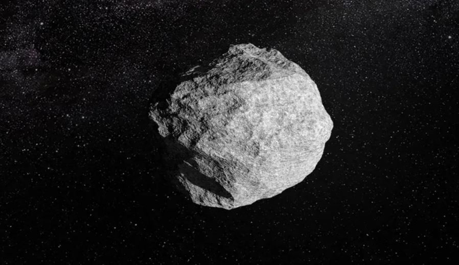 Representação gráfica do asteroide 2024 YR4: pedregulho foi detectado pelos cientistas, pela primeira vez, no fim do ano passado - (crédito: Divulgação/ESA)