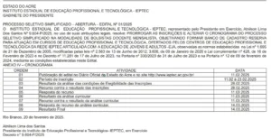 Ieptec prorroga inscrições e altera cronograma de processo seletivo para formação de banco de reserva