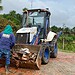 Mutirão conta com o uso de maquinário pesado e equipes compostas por servidores estaduais e municipais. Foto: Ascom/Deracre