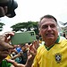 Bolsonaro chega a ato a favor da anistia em Copacabana - (crédito: Mauro PIMENTEL / AFP)