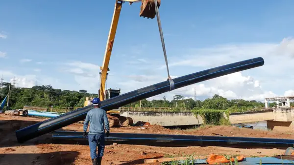 Novas tubulações chegam a Rio Branco para reconstrução da ETA 2, anuncia Prefeitura