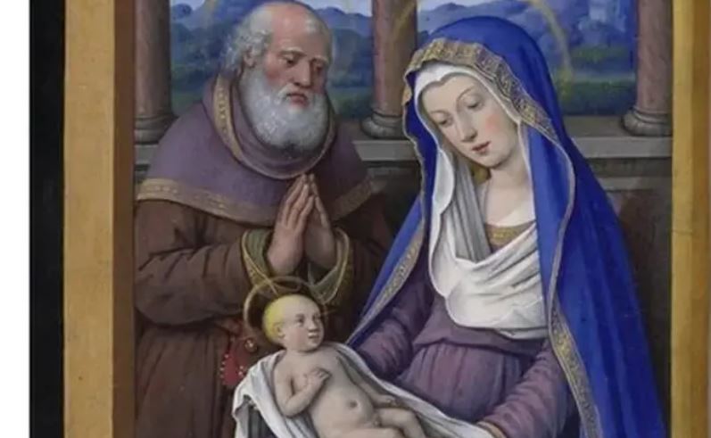 José idoso na época do nascimento de Jesus, em quadro de Jean Bourdichon