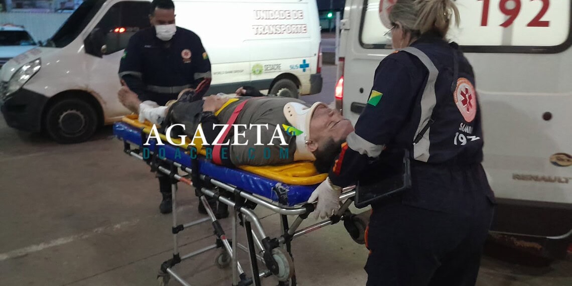 Motociclista desmaia ao pilotar e sofre acidente grave em Rio Branco