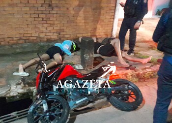 Dupla em moto tenta fugir da polícia, bate em muro durante perseguição e vai presa em Rio Branco