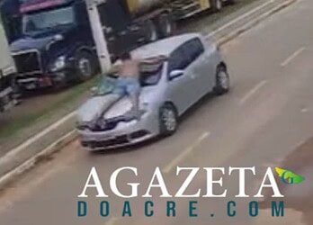 VÍDEO: Homem é atropelado após tentar agredir esposa com tijolo no Acre e sofre traumatismo craniano