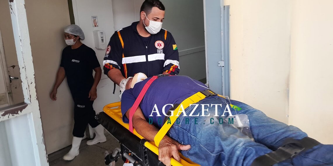 Idoso de 79 anos fica ferido após ser atropelado por motocicleta em Rio Branco