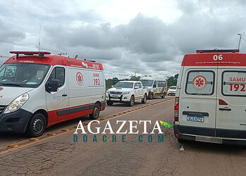 Motociclista perde o controle da moto ao passar em quebra-molas e sofre traumatismo craniano em Rio Branco