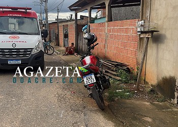 Criança de 7 anos é atropelada ao atravessar rua em Rio Branco e perde dentes no impacto