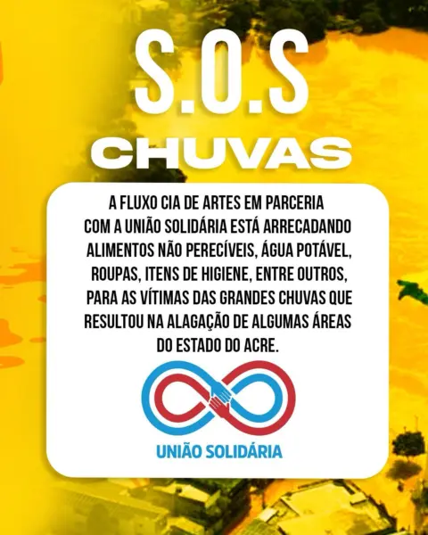 Fluxo Cia de Artes lança ingresso solidário para espetáculo na Usina de Arte