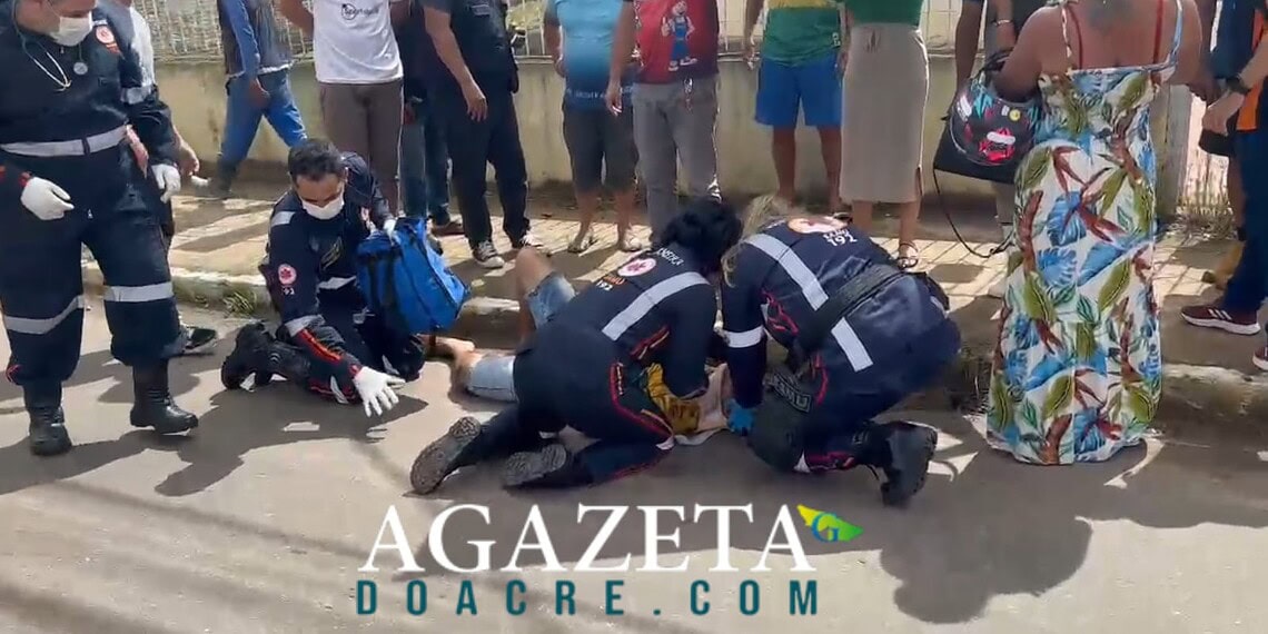Motociclista fica ferido após colisão com carro em Rio Branco