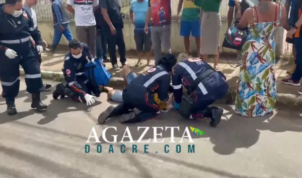 Motociclista fica ferido após colisão com carro em Rio Branco