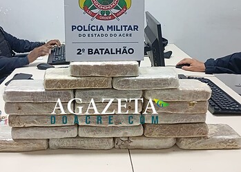Denúncia anônima leva à prisão de homem transportando quase 19 kg de cocaína em Rio Branco