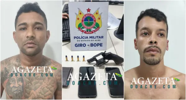 Homem tenta fazer amigo assumir posse de arma, mas ambos acabam presos em Rio Branco