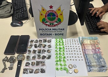 Polícia Militar apreende drogas e detém três suspeitos em operação no bairro da Paz