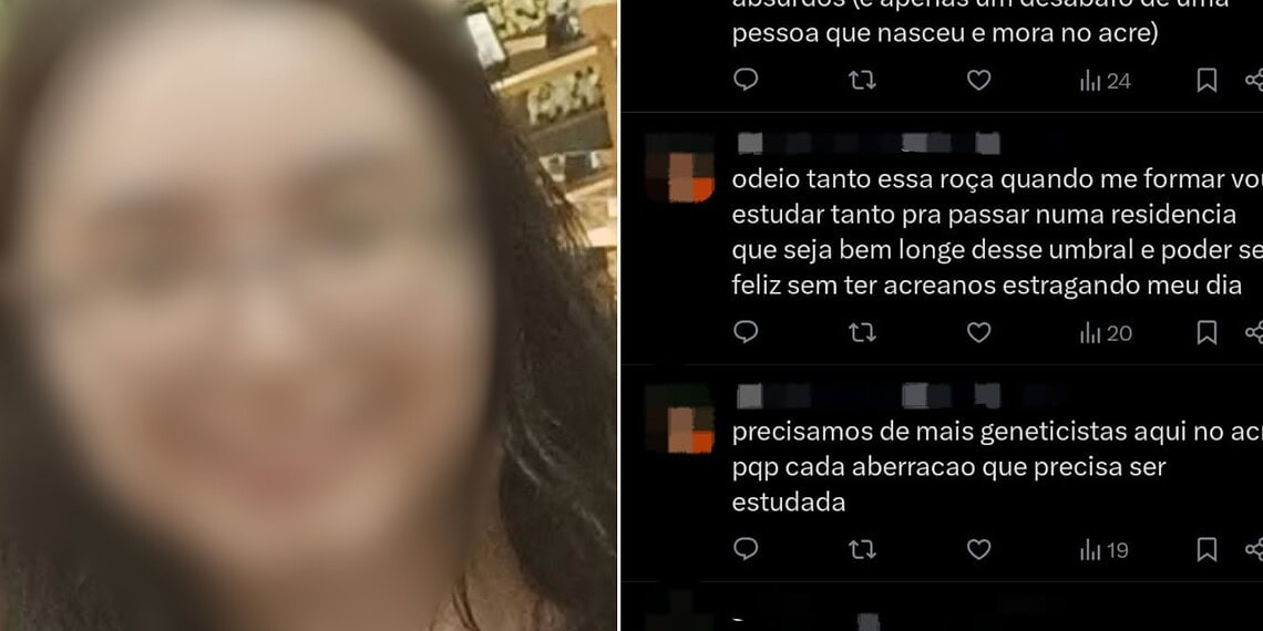 Acreana, estudante de medicina e filha de secretário de Estado diz ter nojo de conterrâneos: "povo seboso"
