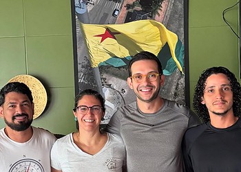 O youtuber Matheus Boa Sorte esteve em Rio Branco para gravar reportagens sobre pontos turísticos locais que irão ao ar em agosto