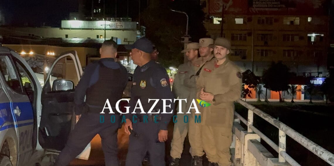 Bombeiros fazem buscas por homem que teria sido baleado e jogado no Rio Acre em Rio Branco