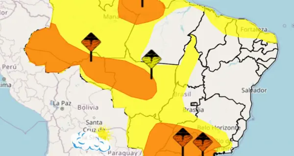 Entenda o que é o alerta laranja, em vigor hoje em parte do Brasil