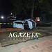 Homem capota carro e colide contra árvore na estrada do Calafate