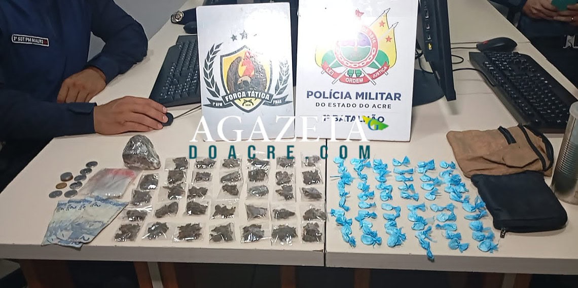Homem é preso com drogas em casa abandonada no bairro Nova Esperança