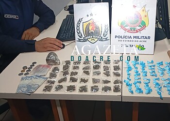 Homem é preso com drogas em casa abandonada no bairro Nova Esperança