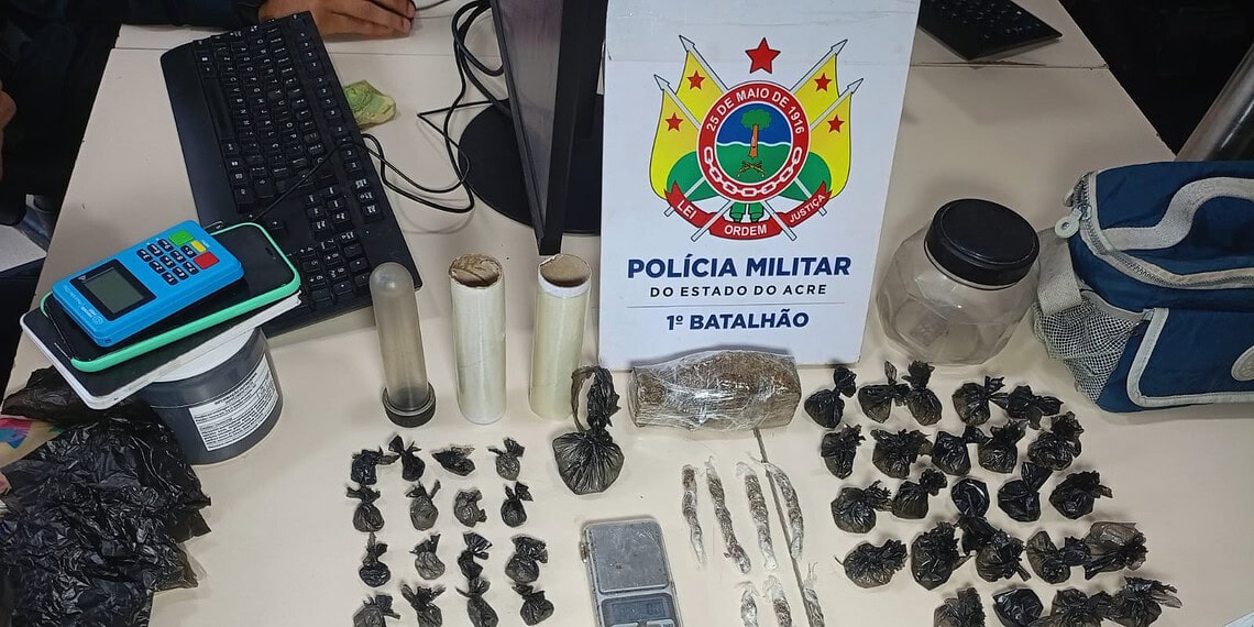 Ação da PM no Bairro João Eduardo termina com prisão de homem por tráfico de drogas