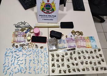 Polícia apreende drogas e detém menores e foragido da Justiça na Vila Betel, em Rio Branco