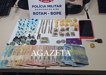 Jovem é preso com mochila cheia de drogas no bairro São Francisco