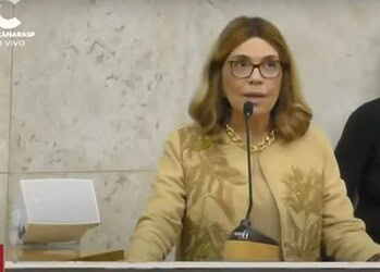Antes da fala, Cris pediu para que a vereadora Luana Alves (PSol) se calasse - (crédito: Divulgação/Câmara Municipal de São Paulo)
