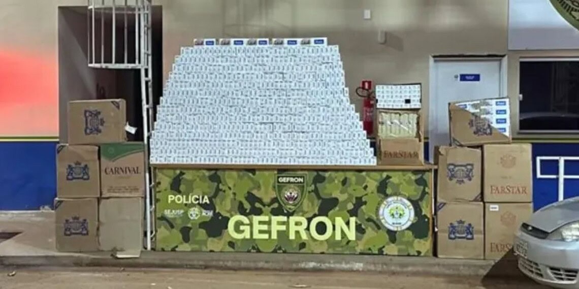 Gefron apreende 11,5 mil maços de cigarros contrabandeados da Bolívia