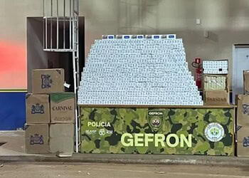 Gefron apreende 11,5 mil maços de cigarros contrabandeados da Bolívia