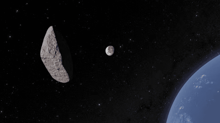 Astrônomos criaram uma imagem 3D do asteroide recém-descoberto — Foto: 9NOIRLab/NSF/AURA/R. Proctor via AP