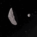 Astrônomos criaram uma imagem 3D do asteroide recém-descoberto — Foto: 9NOIRLab/NSF/AURA/R. Proctor via AP