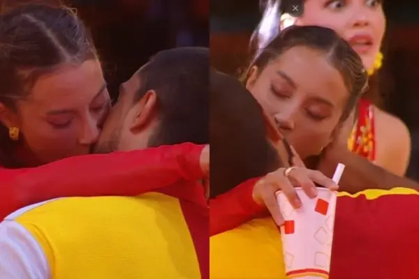 BBB25: Renata e Maike se beijam e reação de Vitória viraliza. Assista!