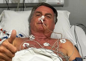 Ex-presidente Jair Bolsonaro internado em hospital em Natal, no Rio Grande do Norte • Reprodução/Instagram