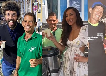 O suco de limão com coco de Seu Milton já conquistou até celebridades — Foto: Divulgação
