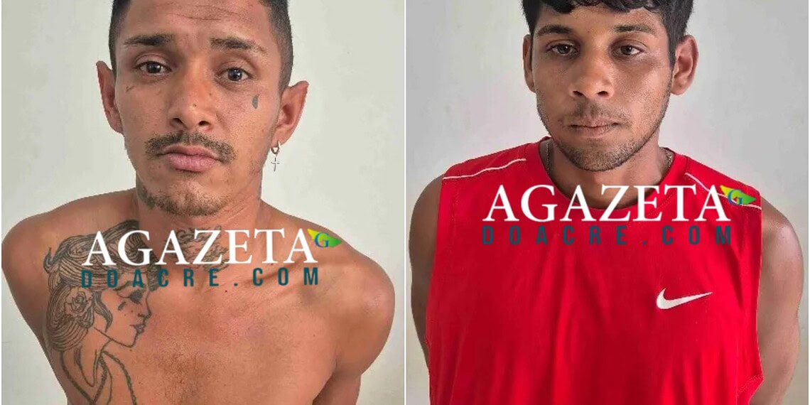 Dupla é presa por tráfico em área com crianças; um usava tornozeleira e outro tinha dois mandados em aberto