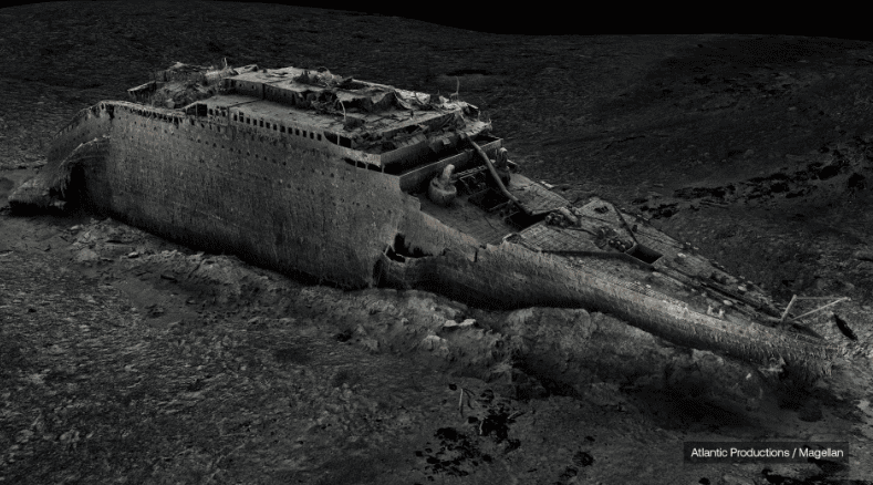 Equipe da Magellan criou um "gêmeo digital" em escala real do Titanic • Atlantic Productions/Magellan via CNN Newsource