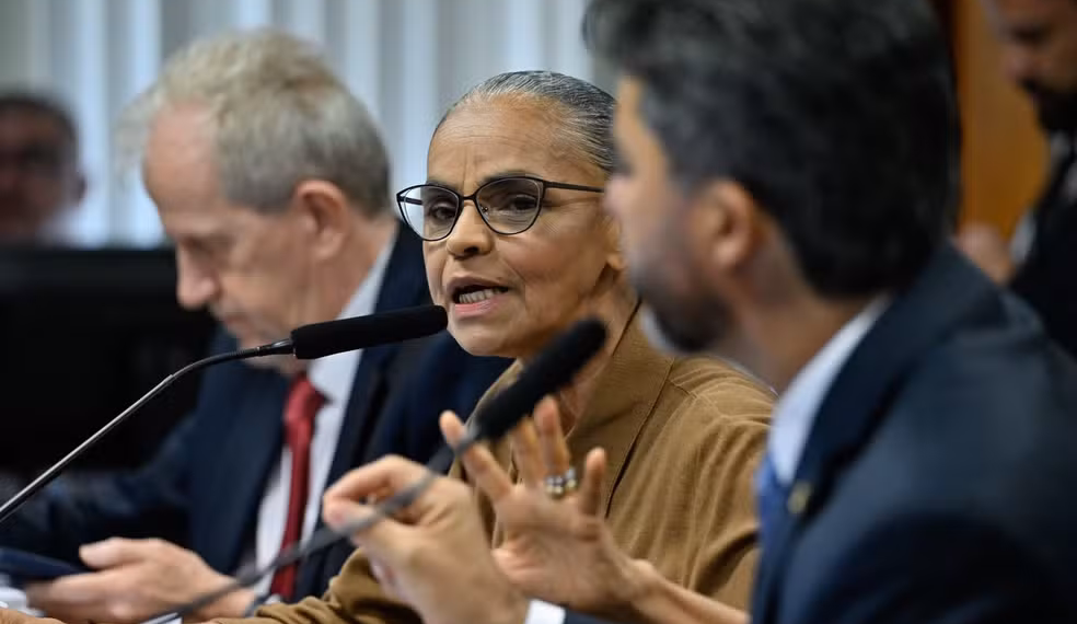 Ministra Marina Silva protagonizou discussão acalorada na Comissão de Infraestrutura do Senado — Foto: Geraldo Magela/Agência Senado