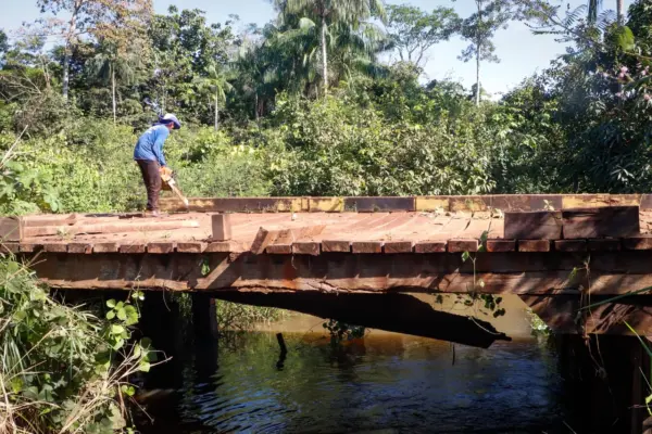 Com investimento de R$ 60 mil, Prefeitura de Rio Branco inicia construção de nova ponte no Ramal Benfica