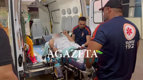 Homem cai do telhado ao tentar consertar telhas e sofre lesão no tórax no interior do Acre
