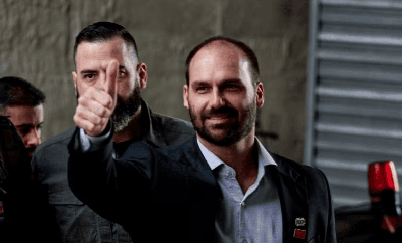 Deputado federal Eduardo Bolsonaro (PL), filho do presidente da República e candidato à reeleição, Jair Bolsonaro (PL), — Foto: Bruno Escolastico/Estadão Conteúdo