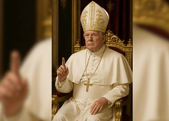 Donald Trump posta foto vestido como papa nas redes sociais