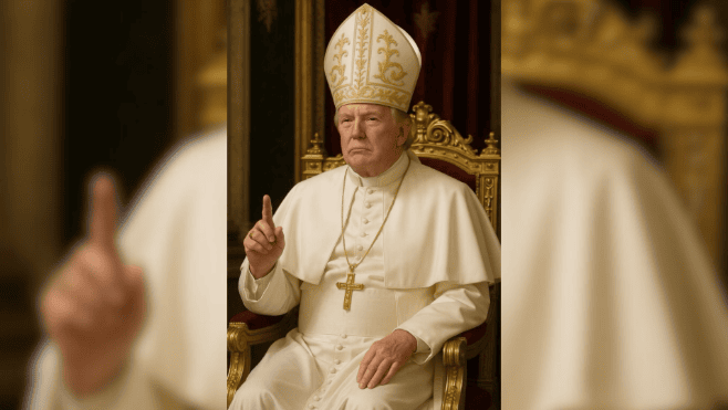 Donald Trump posta foto vestido como papa nas redes sociais