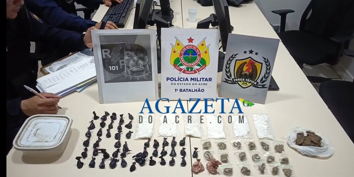 Jovem de 18 anos é preso vendendo cocaína, skank e merla em Rio Branco