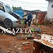 Motorista perde controle de caminhonete e destrói muro e fachada de casa em Rio Branco