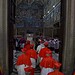 Cardeais entram na Capela Sistina para início do conclave - (crédito: Reprodução Vaticano )