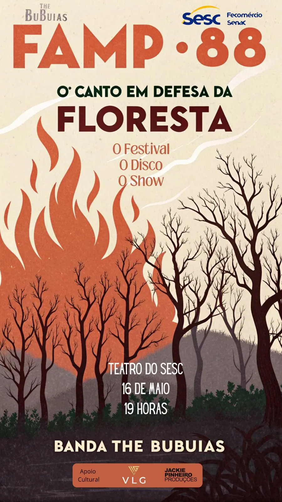 Banda The Bubuias estreia o show “FAMP 88: O Canto em Defesa da Floresta” com clássicos da música acreana