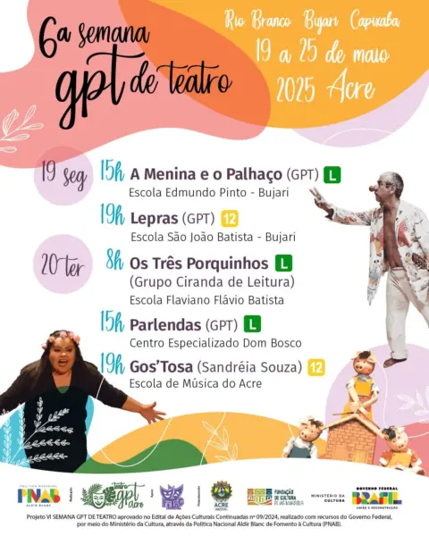 Grupo do Palhaço Tenorino realiza VI Semana GPT de Teatro 2 Grupo do Palhaço Tenorino realiza VI Semana GPT de Teatro